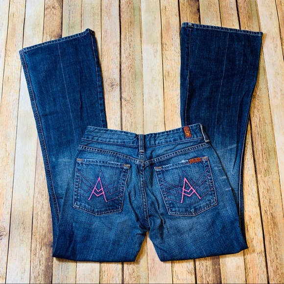 7 For All Mankind Denim - 7 For All Mankind "A" Pocket Boot Cut Jeans Sz 27